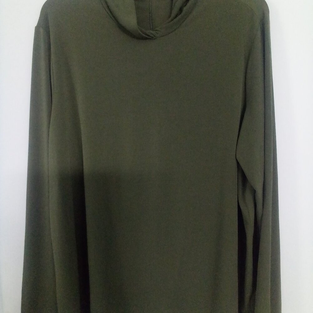 Susan Graver 1X green top